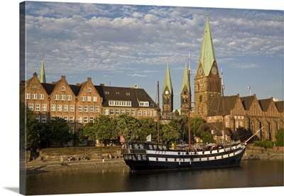 Pannekoekschip Admiral Nelson, Weser River, Freie Hansestadt Bremen, Germany