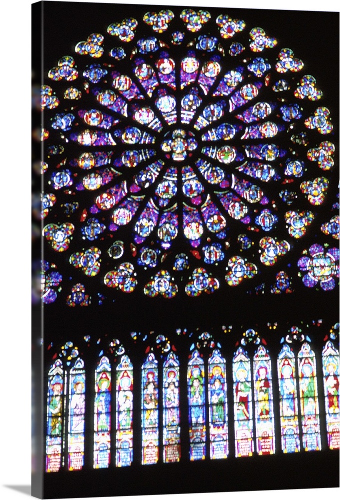 Paris, France - Inside famous Notre Dame Cathedral.