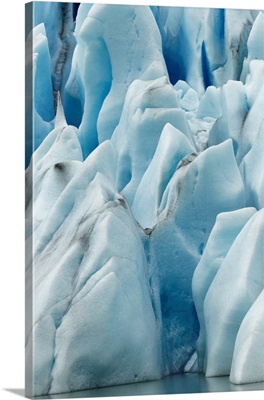 Pattern In Blue Ice Of Grey Glacier, Torres Del Paine National Park, Chile
