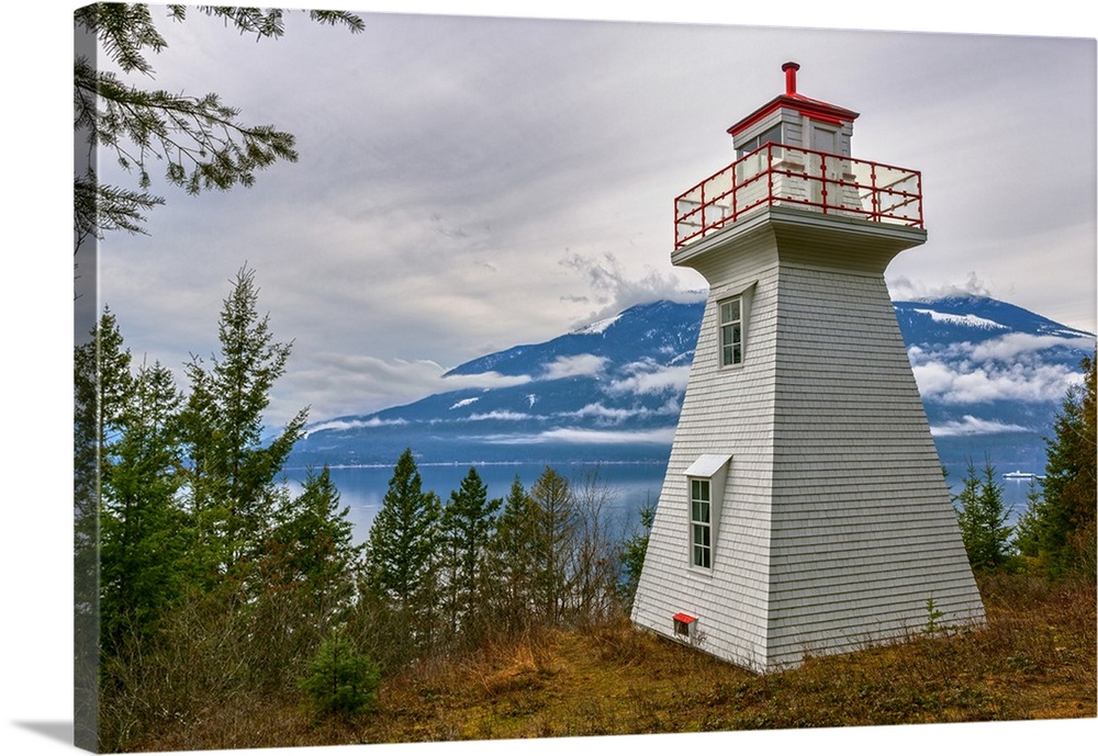 Pilot Bay Lighthouse at Pilot Bay Provincial Park, British Columbia, Canada.