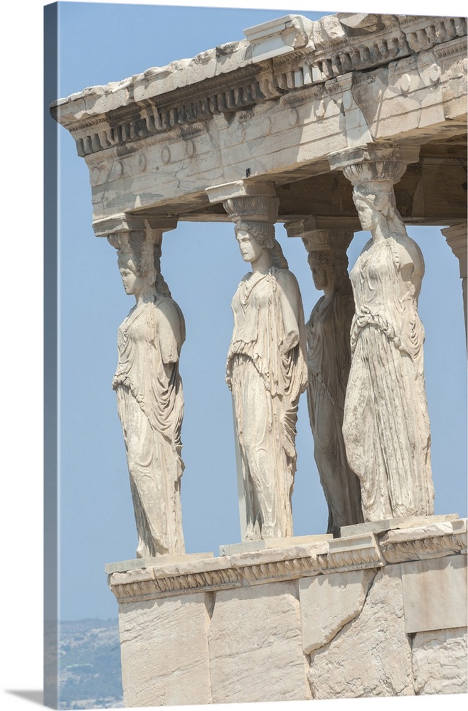Porch of the Maidens, Erechtheion, Acropolis, Athens, Greece, Europe.