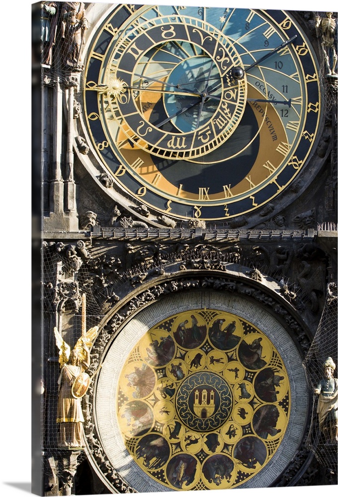 The Prague Astronomical Clock or Prague Orloj.  The oldest part of the Orloj, the medieval mechanical clock and astronomic...