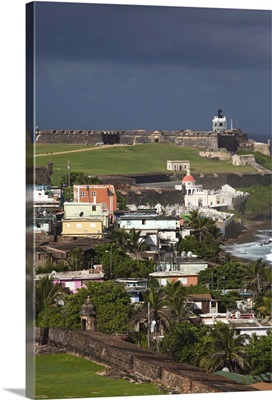 Puerto Rico, San Juan, Old San Juan, El Morro Fortress and La Perla village