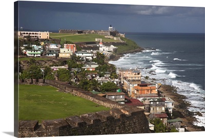 Puerto Rico, San Juan, Old San Juan, El Morro Fortress and La Perla village