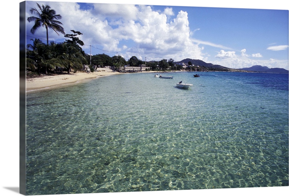Puerto Rico, Vieques Island, Esperanza beach. White sand and warm crystal clear water.