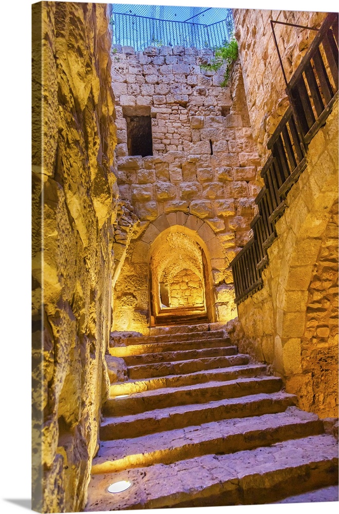 Qalat ar-Rabid Ancient Arabic Fortress Castle Ajlun Jordan. Ancient Arabic Castle built in 1184-1185 to counter Crusader t...