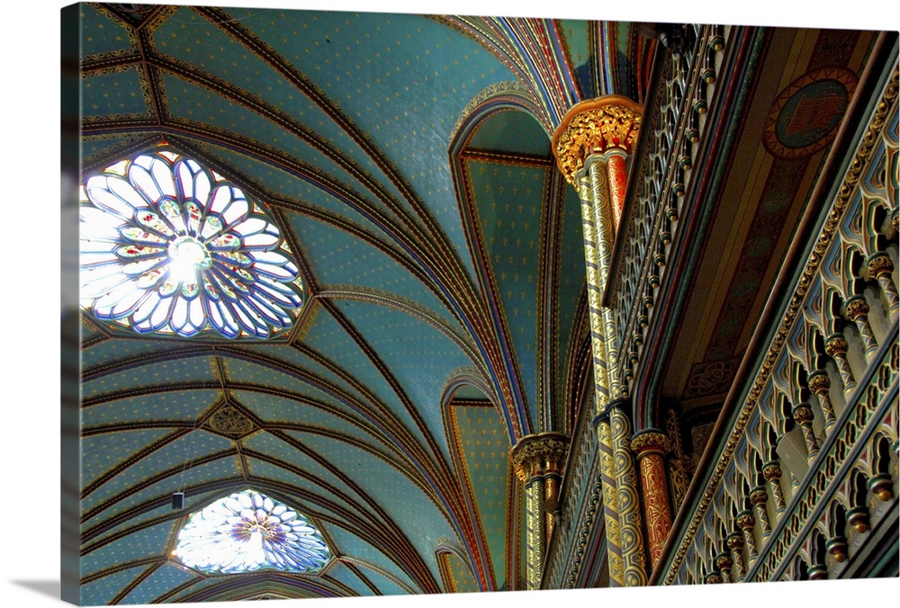 Quebec, Montreal, interior of Notre Dame Basilica, Gothic Revival architecture