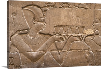 Relief depicting a pharaoh making offerings to the god MIN, god of fertility