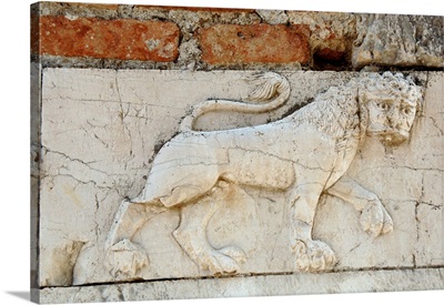 Republic of Albania, St. Nicholas Church, Relief with a lion