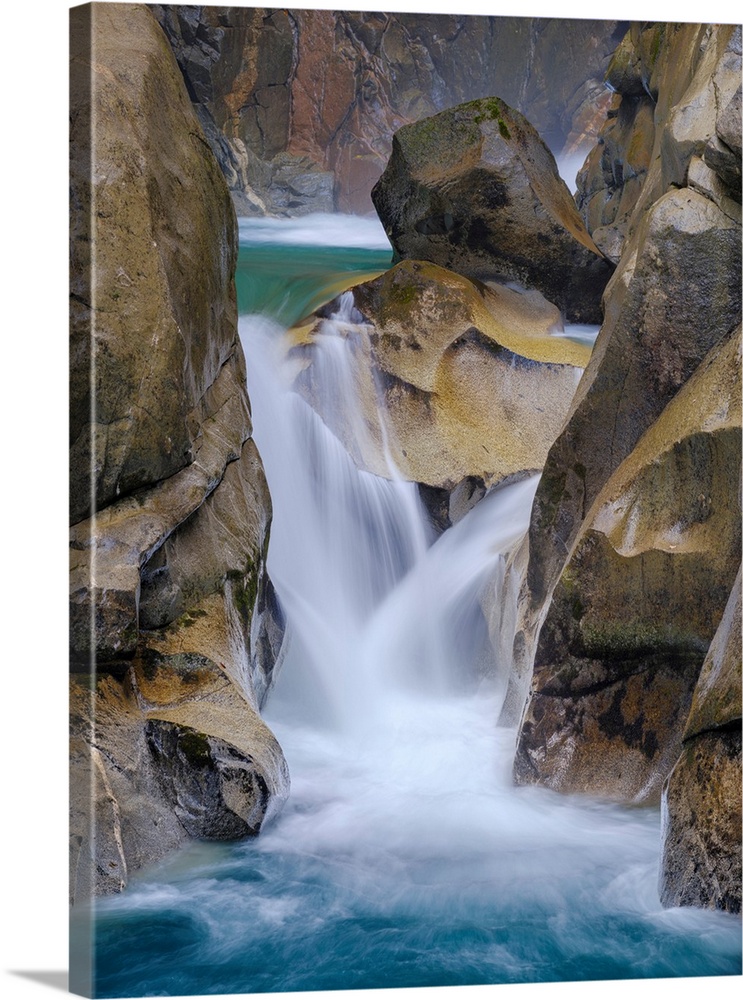 River Sarca. Valley Val di Genova in the Parco Naturale Adamello Brenta in the province of Trentino in Italy.