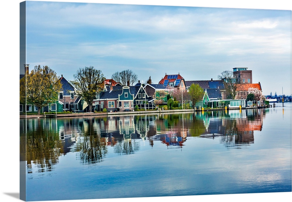 River Zaan Zaanse Schans Old Village Countryside Holland Netherlands. .