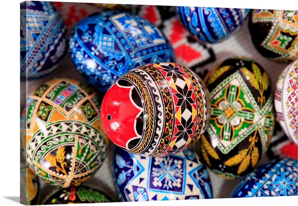 Romania. Bukovina, Moldovita, Renowned for painted eggs decorative for Easter holidays.