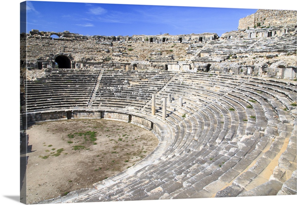 Turkey, West Coast Anatolia, Aydin Province, ruins of Miletus, near the mouth of the Meander River in ancient Caria. Theater.