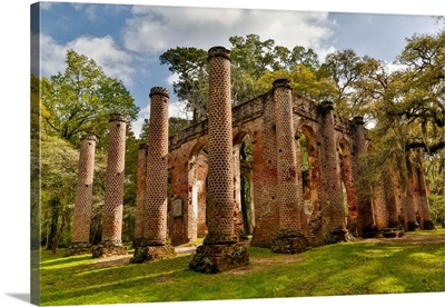 Ruins Of Old Sheldon Church, South Carolina