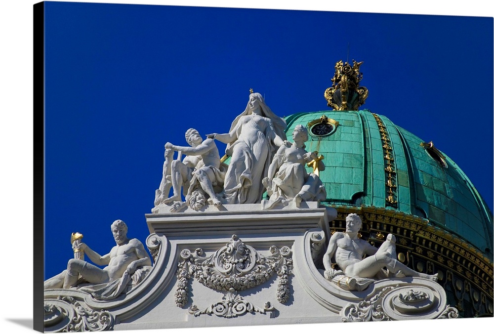 Sculpture on dome of National Library, Hofburg (Imperial Palace) Complex, Vienna, Austria