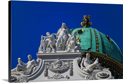 Sculpture on dome of National Library, Hofburg  Complex, Vienna, Austria