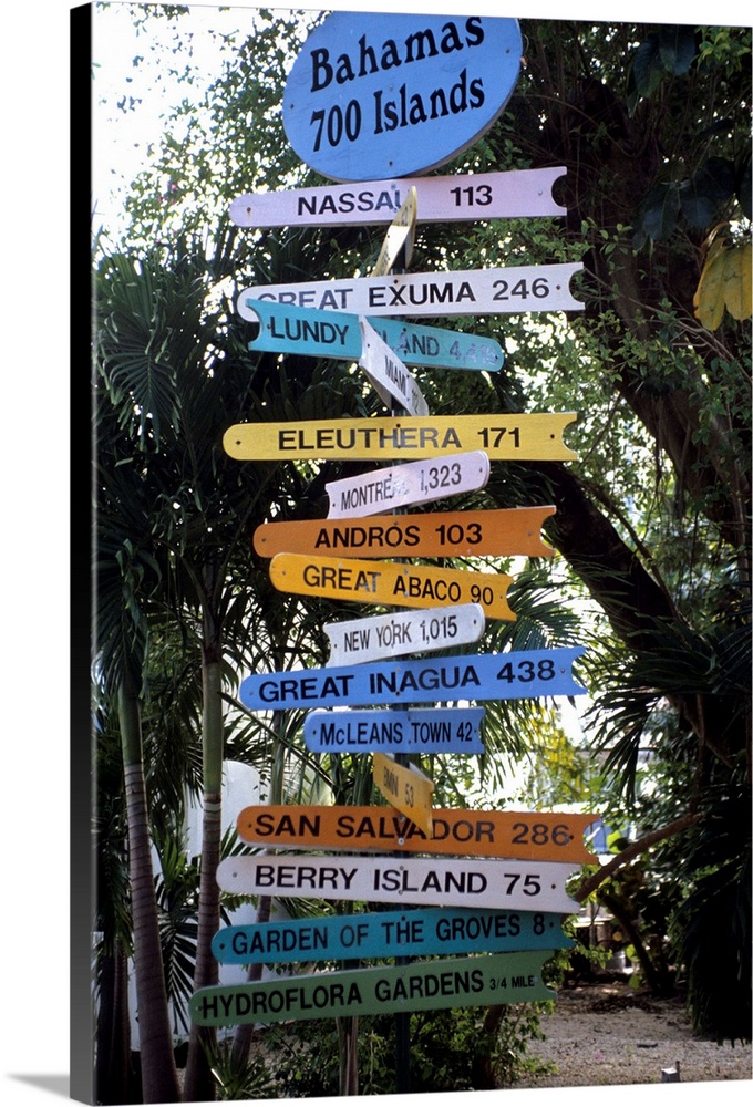 Sign post, Freeport, Bahamas