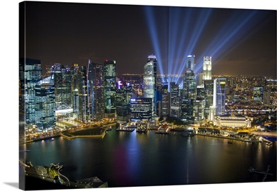 Singapore. City At Night.