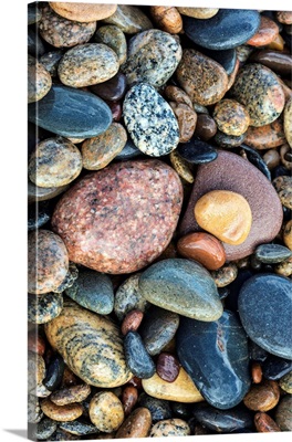 Smooth pebbles on beach of Lake Superior, Whitefish Point, Upper Peninsula, Michigan