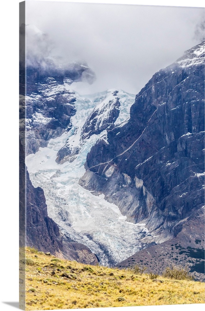 South America, Chile, Patagonia. Mountain glacier.