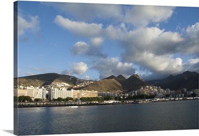 Spain, Canary Islands, Tenerife. Early Morning Port View Of Muelle Sur Area