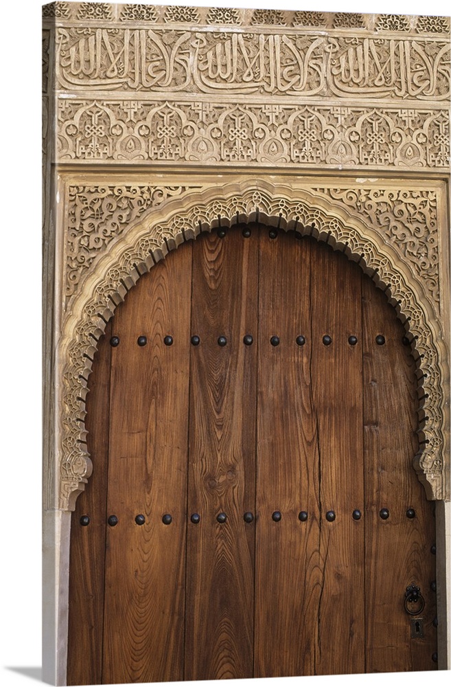 Spain, Granada, Alhambra, legendary Moorish Palace interior details.