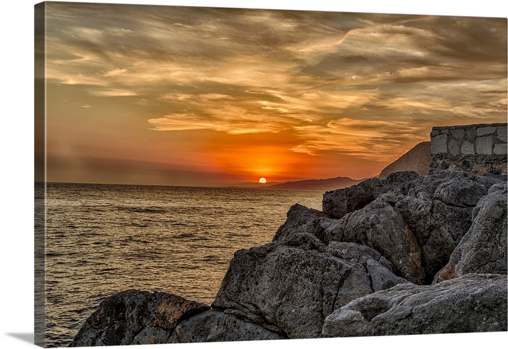 Spain, La Herradura, Sunset.