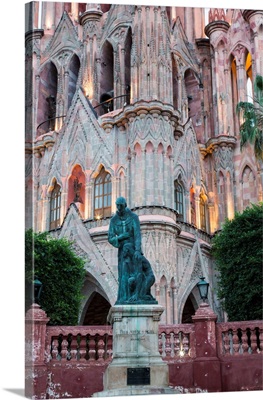 Statue At The Parroquia Archangel Church San Miguel De Allende, Mexico