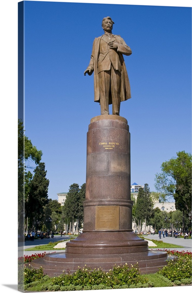 Statue of Nizami, Baku, Azerbaijan.
