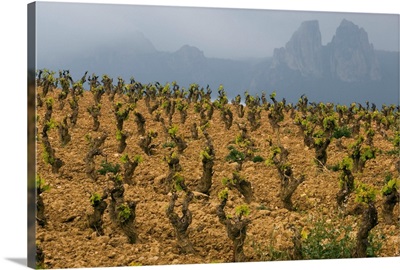 Storm clouds over the Penas Jembrez mountains, La Rioja region of northern Spain