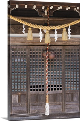 Straw Rope Decoration In A Temple, Gujo Hachiman, Gifu Prefecture, Japan