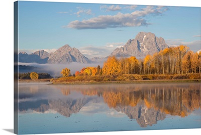 Sunrise At Oxbow Bend In Fall, Grand Teton National Park, WY
