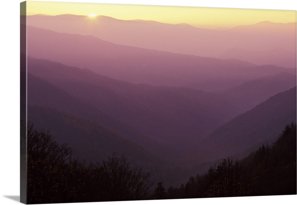 Sunrise from Newfound Gap area, Great Smoky Mountains National Park, NC