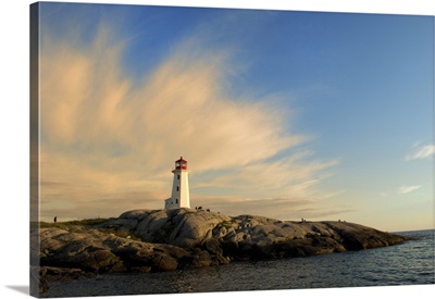 Sunset at Peggy's Point Lighthouse, Peggy's Cove, Nova Scotia