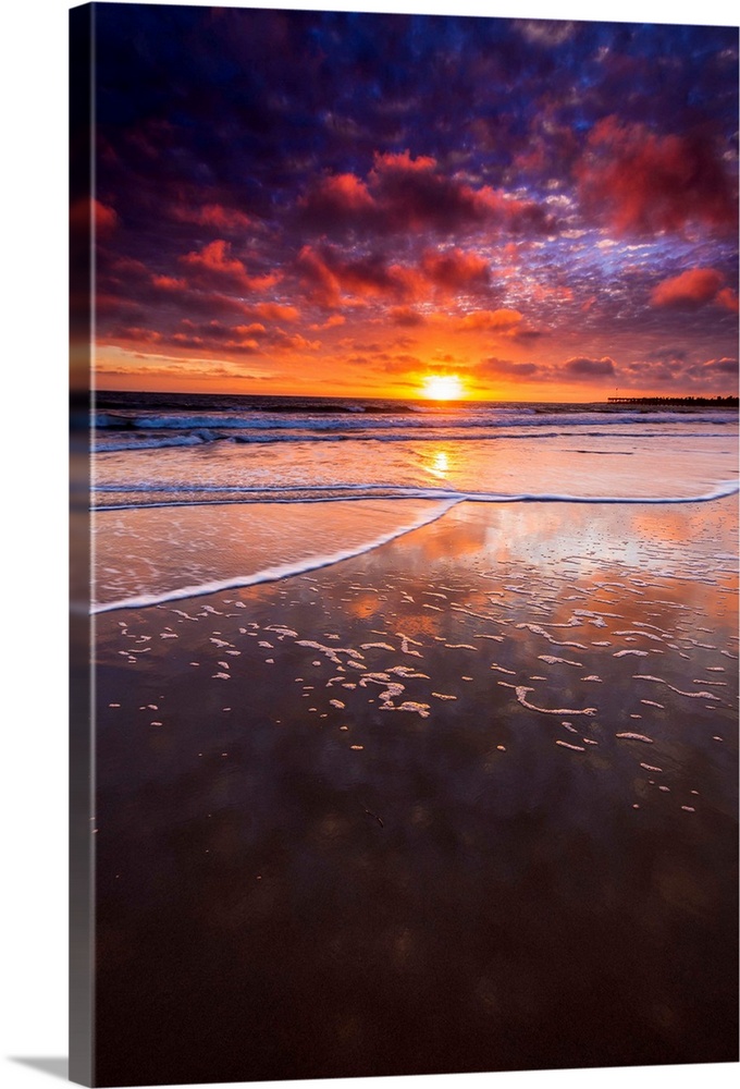 Sunset over the Channel Islands from Ventura State Beach, Ventura, California