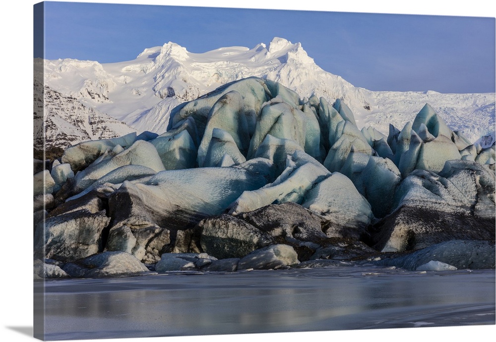 Svinafellsjokull glacier in south Iceland.