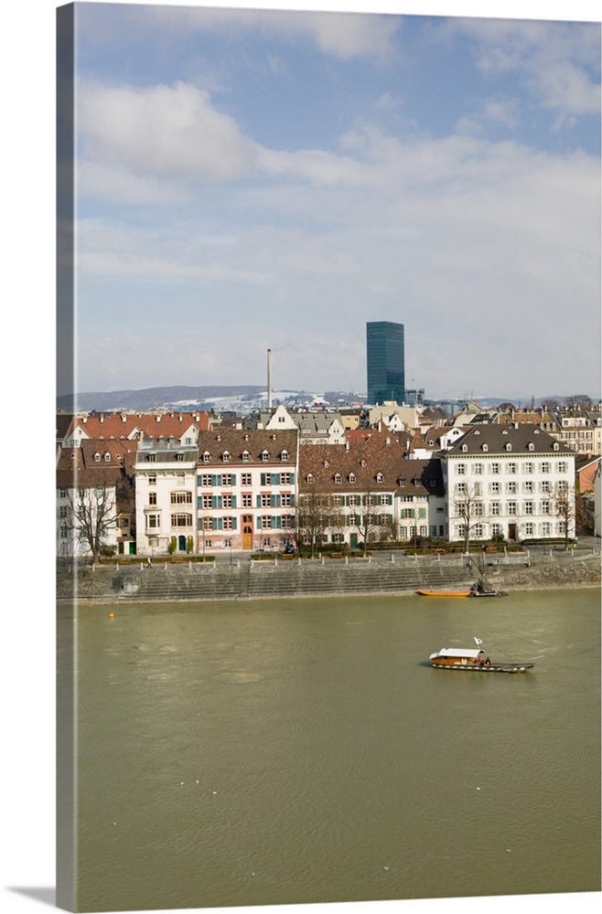 SWITZERLAND-BASEL:Basel and Rhine River / Daytime /Winter