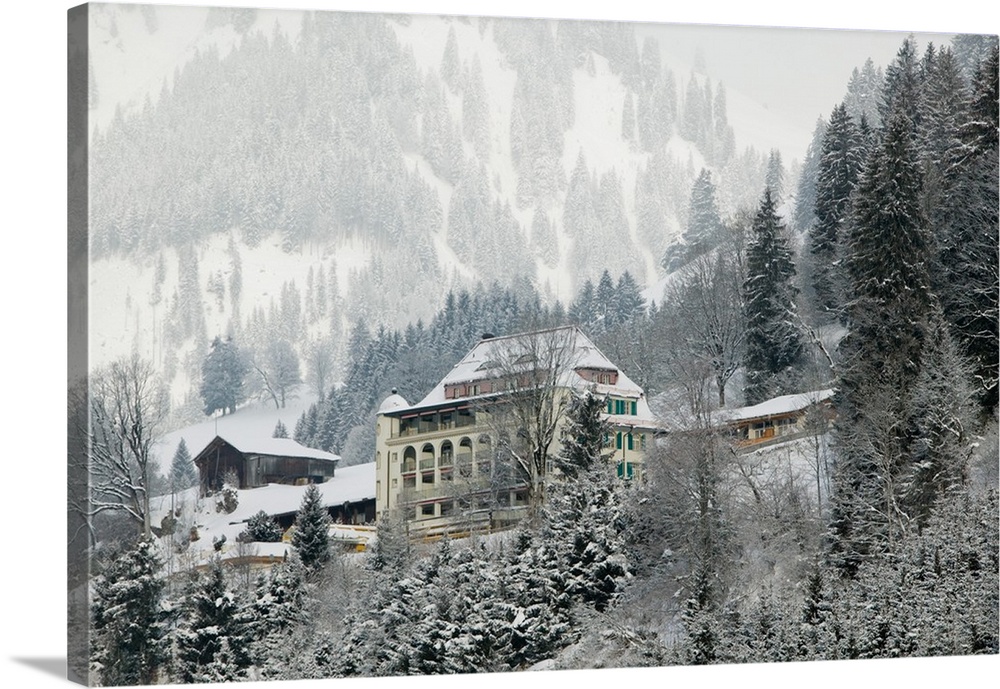 SWITZERLAND-Bern-SAANEN (Area around Gstaad):.Mountain Lodge / Winter... Walter Bibikow 2005