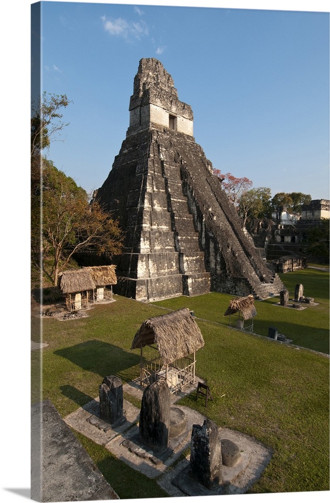 Temple I known also as temple of the Giant Jaguar, Tikal mayan archaeological site, Guatemala.