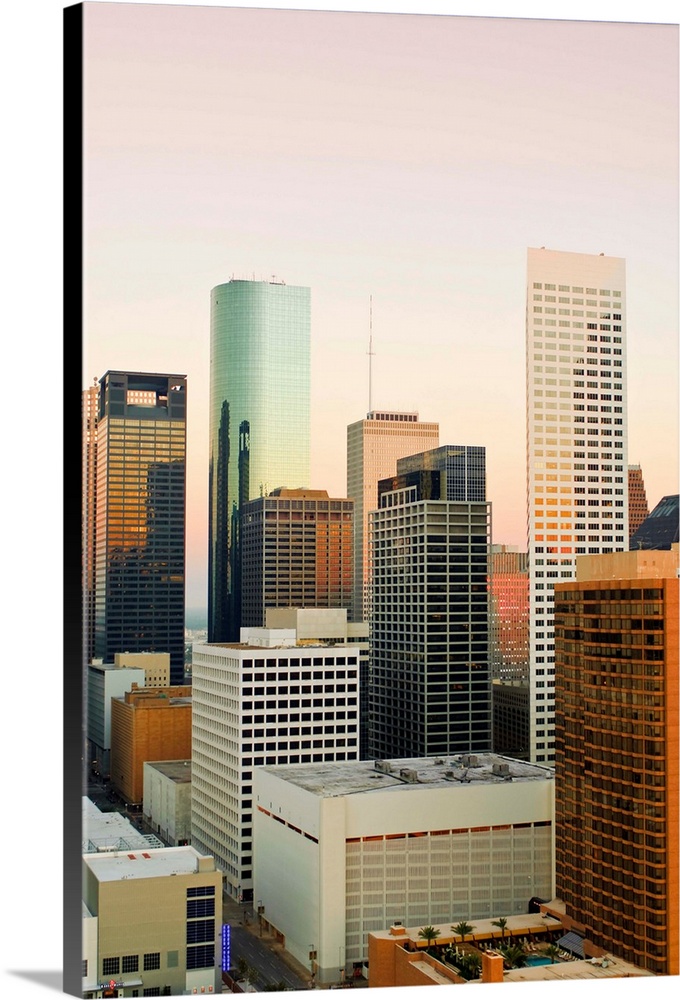 Texas, Houston, Downtown Skyline.