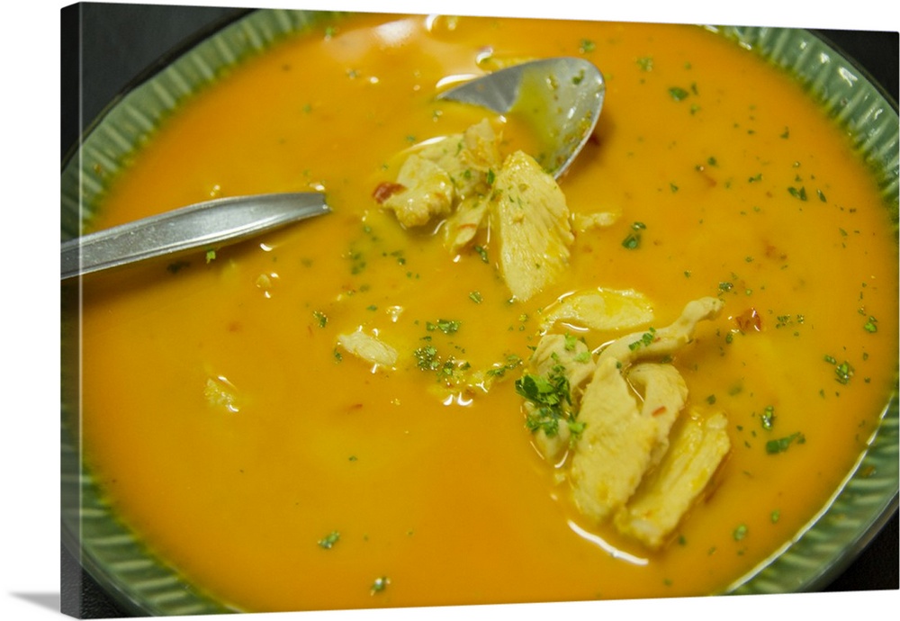 Thailand, Chiang Mai. Thai chicken coconut milk curry soup.