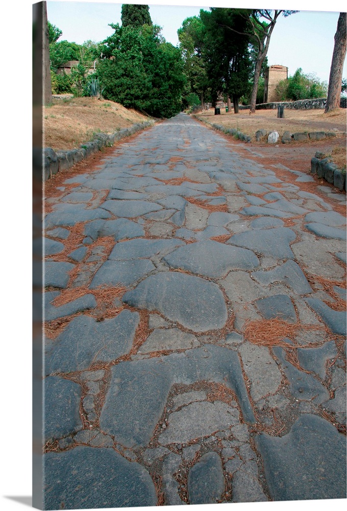 Roman Art. The Appian Way, connecting Rome to Brindisi and Apulia. Republic era. 312 B.C. Rome. Italy.