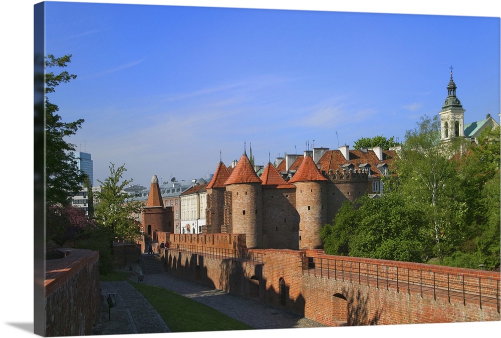 The Barbican and Pauline Church, Warsaw, Poland