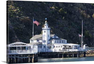 The Catalina Yacht Club in Avalon Harbor on Catalina Island, California, USA