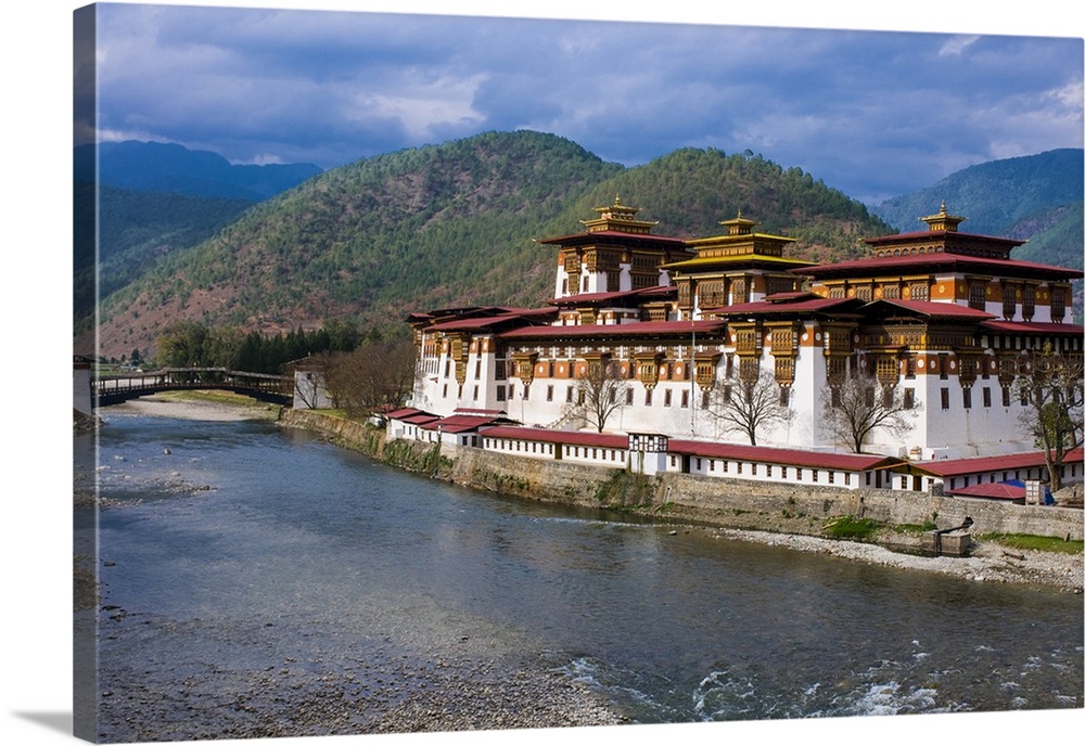 The dzong or castle of Punakha, Bhutan, Asia.