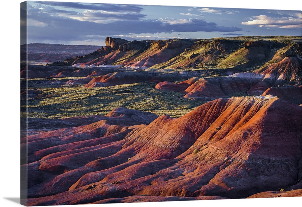 The fiery red Painted Desert from Lacey Point in Petrified Forest National Park, AZ.