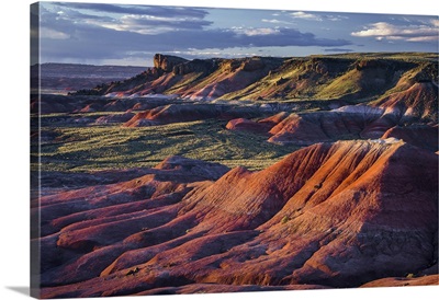 The fiery red Painted Desert from Lacey Point in Petrified Forest National Park, Arizona