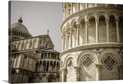 The Leaning Tower And Pisa Cathedral, Pisa, Tuscany, Italy