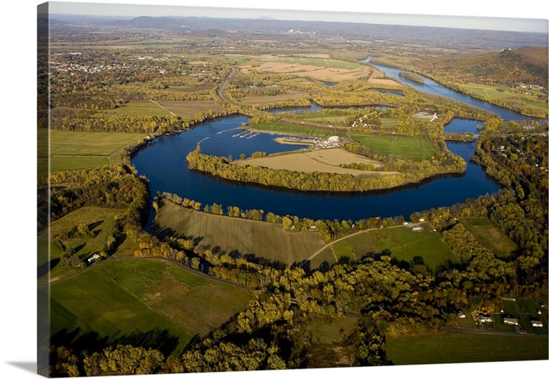 The Oxbow on the Connecticut River in Easthampton, Massachusetts Wall