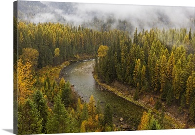The Salmo River in autumn near Salmo, British Columbia, Canada
